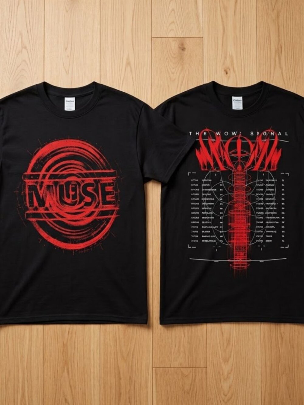 Muse The WOW! Signal North American Tour 2026 Double-Sided Black T-Shirt Reprint
